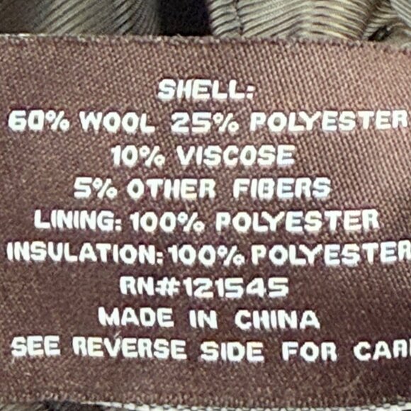 Michael Kors Men's Brown Wool Blend Lined Coat Peacoat Size L Single Breasted - Picture 10 of 12